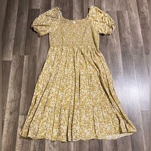 Old Navy Mustard Floral Dress